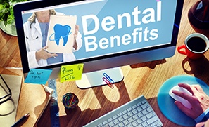 Checking dental insurance benefits on the computer