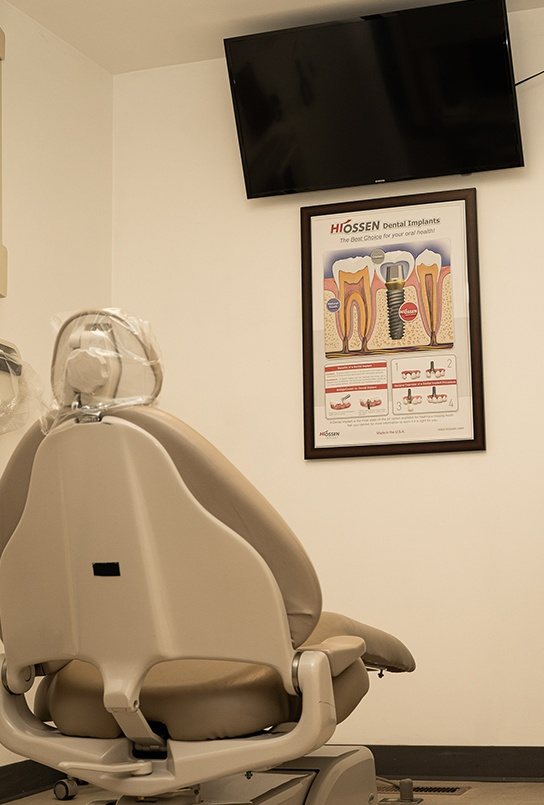 Dental treatment room where preventive dentistry visits are conducted