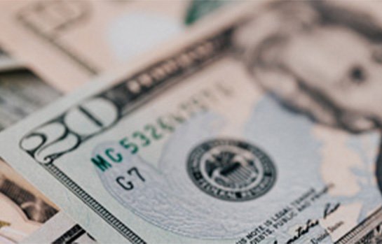 Cash separated in black envelop
