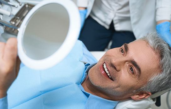 a patient undergoing the process for veneers in Auburn