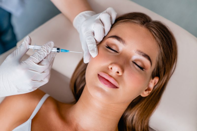 young woman getting botox