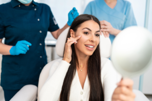 a patient receiving BOTOX treatment