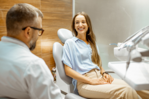 a patient during their cosmetic dental consultation